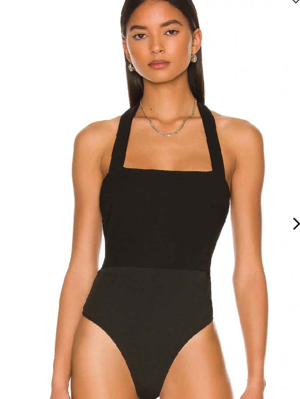Superdown Black bodysuit halter